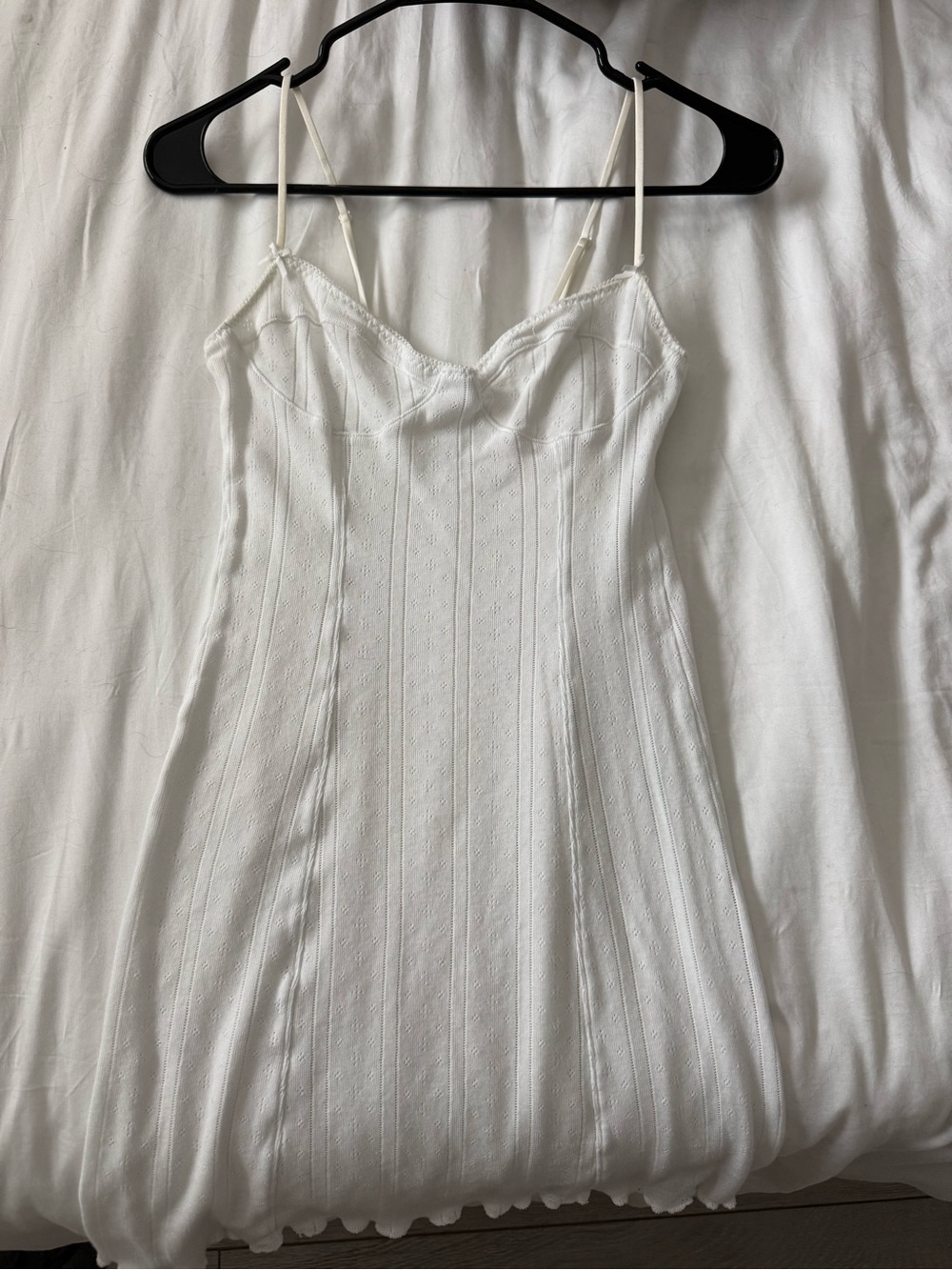 Cotton On White Knit Spaghetti Strap Camisole Dress